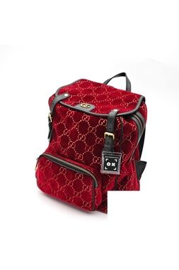 Gucci GG Velvet Velour Backpack Mama